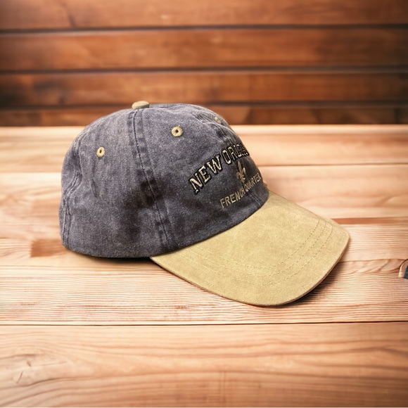 New Orleans French Quarter I ❤️N’awlins Embroidered Adjustable Velcro Strap Cap! - Picture 7 of 11